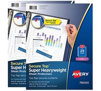 Avery Diamond Clear Secure Top Sheet Protectors, Super Heavyweight, 2-Pack, 50 Page Protectors (86009)