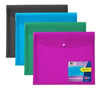 Avery Document Holder Envelope, Holds 450 Letter/A4-Size Sheets, 4-Color 4-Pack (73556)
