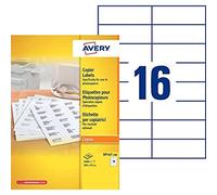 AVERY DP167-100 1600 Adhesive Labels Multi-Purpose White. 105 x 37 mm. Copier Printing