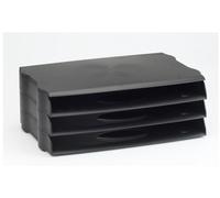 Avery DTR Eco Letter Tray Wide Entry A4/Foolscap Landscape Black (Pack 3)