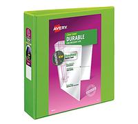 Avery Durable View 3 Ring Binder, 2 Inch Slant Rings, 6 Green Binders (17838)
