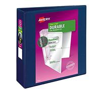 Avery Durable View 3 Ring Binder, 3 Inch Slant Rings, 1 Blue Binder (17044)