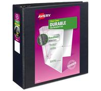 Avery Durable View 3 Ring Binder, 4 Inch EZD Rings, 1 Black Binder (09800)