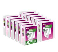 Avery Durable View 3 Ring Binders for Home, School Supplies, Office, or Organization Needs, 1.5" Slant Ring, 12 Pack White Binders (17022)
