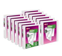 Avery Durable View Binder, 1" Slant Rings, 220-Sheet Capacity, DuraHinge, White, Case Pack of 12 (17012)