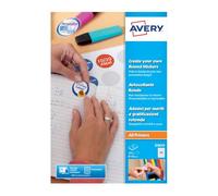 Avery E3613 Self-Adhesive Round Labels, 24 Labels Per A4 Sheet