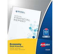 Avery Economy Clear Sheet Protectors, 8.5" x 11", Acid-Free, Archival Safe, Top Loading, 100ct (75091)