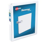 Avery Economy Clear View 3 Ring Binders, 1 Inch Round Rings, 4-Pack of White Binders (22343)