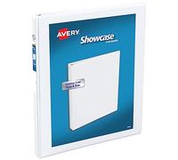 Avery Economy Showcase View 3 Ring Binder, 1/2 Inch Round Rings, 1 White Binder (19551)