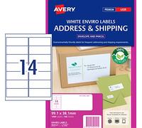 Avery Enviro Address Labels for Laser Printers, 99.1 x 38.1 mm, 1400 Labels (959121 / L7163EV)