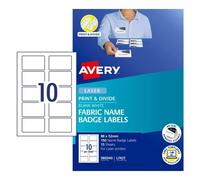 Avery Events And Attractive Silk Branding Fabric Name Badge 15pk 10 Sheet