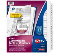 Avery Extra-Wide Table of Contents Dividers, A-Z Tab, 1 Set