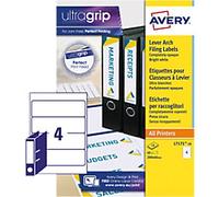Avery Laser Filing Label Lever Arch File 200x60mm 4 Labels per Sheet White (Pack 40 Labels) L7171-10