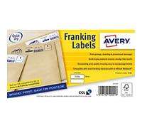 Avery FL01 Franking Labels Self Adhesive 140 x 38 mm White 500 Sheets of 2 Labels