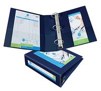Avery Framed View Binders with One Touch 3-Inch EZD Ring, Holds 8.5 x 11 Inches Paper, Navy Blue (68038)