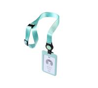 Avery Green Adjustable Lanyard with Retractable Reel & Double Card Holder