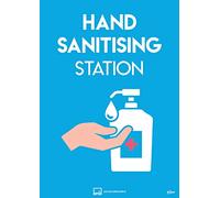 Avery Hand Sanitiser Station Sign, self-Adhesive A4 Poster, 2 Posters per Pack