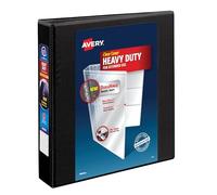 Avery Heavy-Duty 1.5 Inch Binders 3 Ring, View Binder, 1.5 Inch EZD Ring, Black, Sturdy (79695)