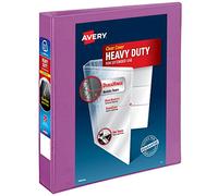 Avery Heavy-Duty 3 Ring Binder, 1.5 Inch Slant Rings, Orchid View Binder (79273)