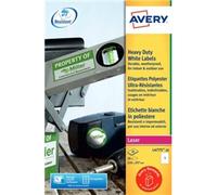 Avery Heavy Duty White Labels Laser Compatible Outdoor Industrial Use L4775-20