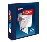Avery Heavy-Duty View 3 Ring Binder, 2" One Touch EZD Rings, 1 Navy Blue Binder (79802)