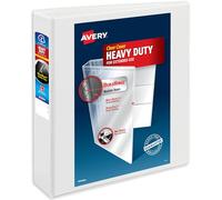 Avery Heavy Duty View 3 Ring Binder, 2" One Touch Slant Ring, Holds 8.5" x 11" Paper, 1 White Binder (79792)