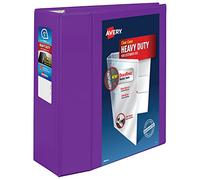 Avery Heavy Duty View 3-Ring Binder, One Touch EZD Ring 5", Holds 8.5" x 11", Purple (79816)