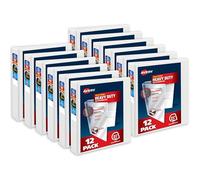 Avery Heavy-Duty View 3 Ring Binders, 1.5 Inch One Touch Slant Rings, DuraHinge, 2.1 Inch Wide Spine, Customizable Clear Cover and Spine, White Binders (12-Pack of 79795)