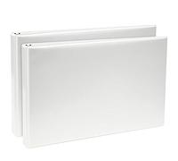 Avery Heavy-Duty View 3 Ring Binders, 1" Slant Rings, Holds 11" x 17" Paper, White, 2 Pack (17707)