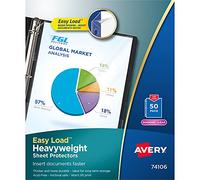 Avery Heavyweight Diamond Clear Sheet Protectors, 8.5" x 11", Acid-Free, Archival Safe, Easy Load, 50ct (74106)