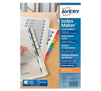 Avery IndexMaker Divider Set Unpunched 5-Part Ref 01814061