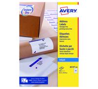 Avery Inkj Label 63.5x33.9mm 24 Per Sheet Wht (Pack of 2400) J8159-100