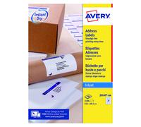 Avery Inkj Label 63.5x38.1mm 21 Per Sheet Wht (Pack of 2100) J8160-100
