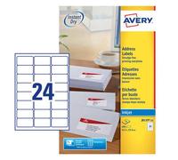 Avery Inkjet Address Label 63.5x34mm 24 Per A4 Sheet White (Pack 600 Labels) J8159-25