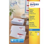 Avery Inkjet Address Label 63.5x46.6mm 18 Per A4 Sheet White (Pack 1800 Labels) J8161-100