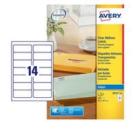 Avery J8563-25 Transparent 350pc(s) self-adhesive label