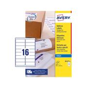 Avery Inkjet Address Label 99X34mm 16 Per A4 Sheet White Pack 400 Labels J8162-2