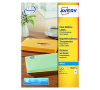 Avery Inkjet Address Labels 21 Per Sheet Clear (Pack of 525) J8560-25 - J8560-25