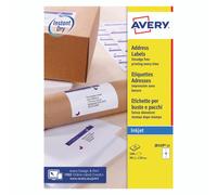Avery (PACK OF 100) Inkjet Parcel Labels 4 Per Sheet White J8169-25 FREE DEL
