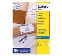 Avery Inkjet Address Label 63.5x38.1mm 21 Per A4 Sheet White (Pack 525 Labels) J8160-25