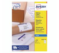 Avery Printable, Customisable Parcel Shipping Labels, Inkjet Printers, 8 Labels Per A4 Sheet, 800 Labels, Quickdry (J8165), White, 100 Sheets