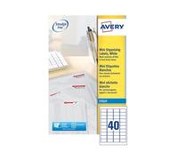 Avery Quickdry, Printable, Mini Address Labels, Customisable, 45.7 x 25.4 mm, White, 40 Labels per Sheet, 1000 Blank Labels per Pack (J8654-25)