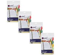 Avery Insertable Style Edge Plastic Mini Dividers for 3 Ring Binders, 5.5" x 8.5", 5-Tab Sets, Multicolor, 4 Binder Divider Sets (21118)