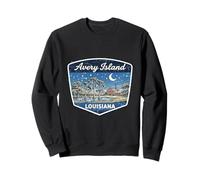 Avery Island Louisiana Vintage Swamp Nature Night Scene Sweatshirt