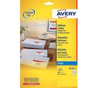 Avery J8 Quick Dry Labels 63.5 x 33.9 White