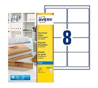 AVERY J8565-25 200 Transparent Adhesive Delivery Labels Customisable 99.1 x 67.7 mm Printing: Inkjet