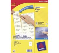 Avery J8567-25 Inkjet Clear Parcel Labels 210mm x 297mm - Transparent (25 Labels)
