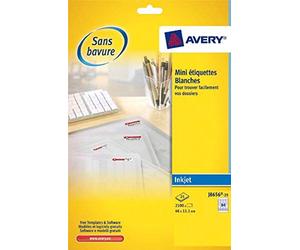 Avery J8656-25 Ink Jet Printer Labels (46 x 11.1 MM 2100 Labels White