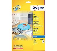 Avery J8676-25 - FullFace CD Labels 117mm DIA J8676-25 (50 Labels)