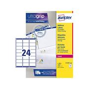 Avery Ultragrip Laser Labels 63.5x33.9mm White (Pack of 2400) L7159-100
